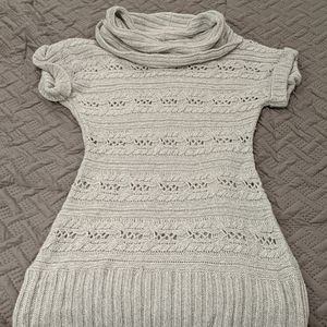 Gray mini sweater dress